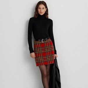 Ralph Lauren plaid wool skirt